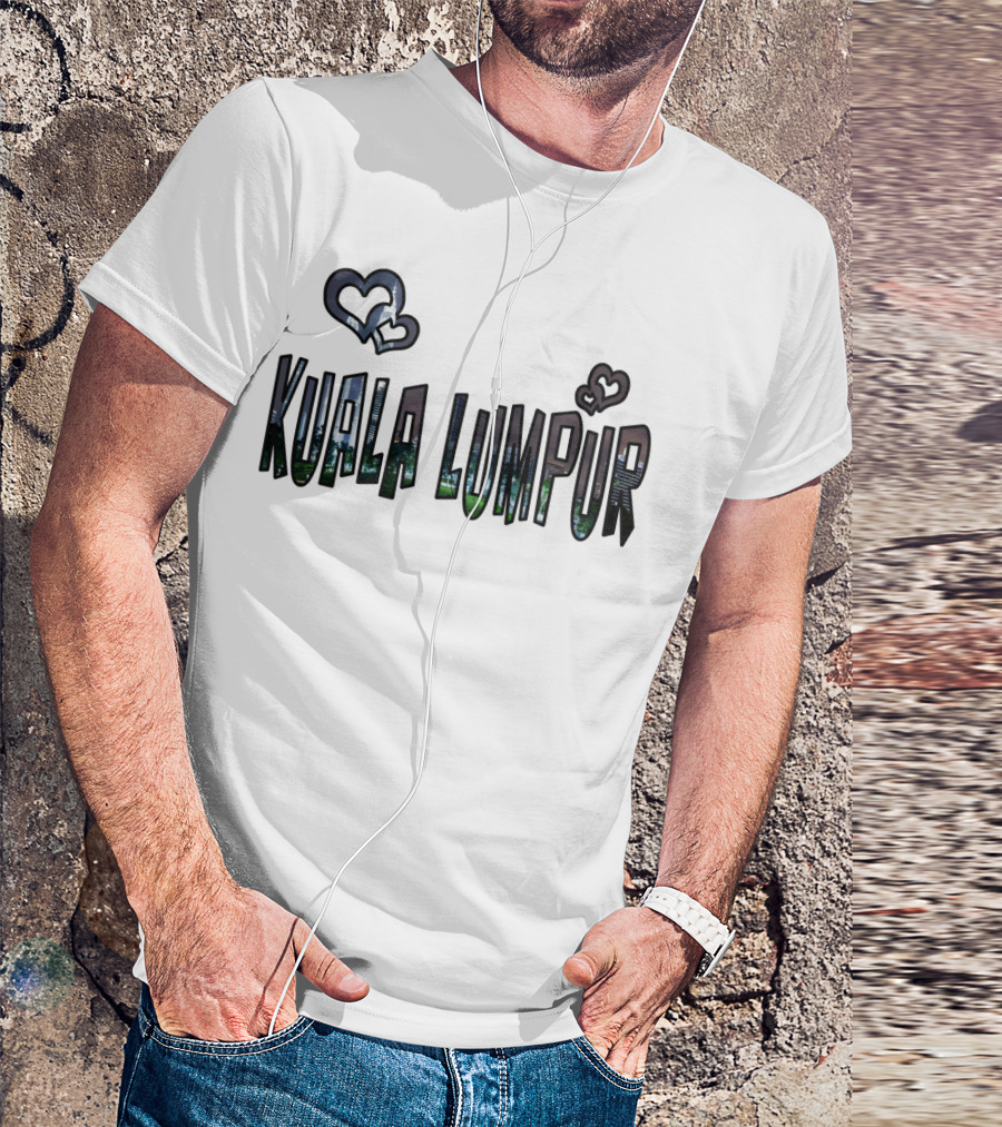 Kuala Lumpur Skyline With Heart Symbols T-Shirt
