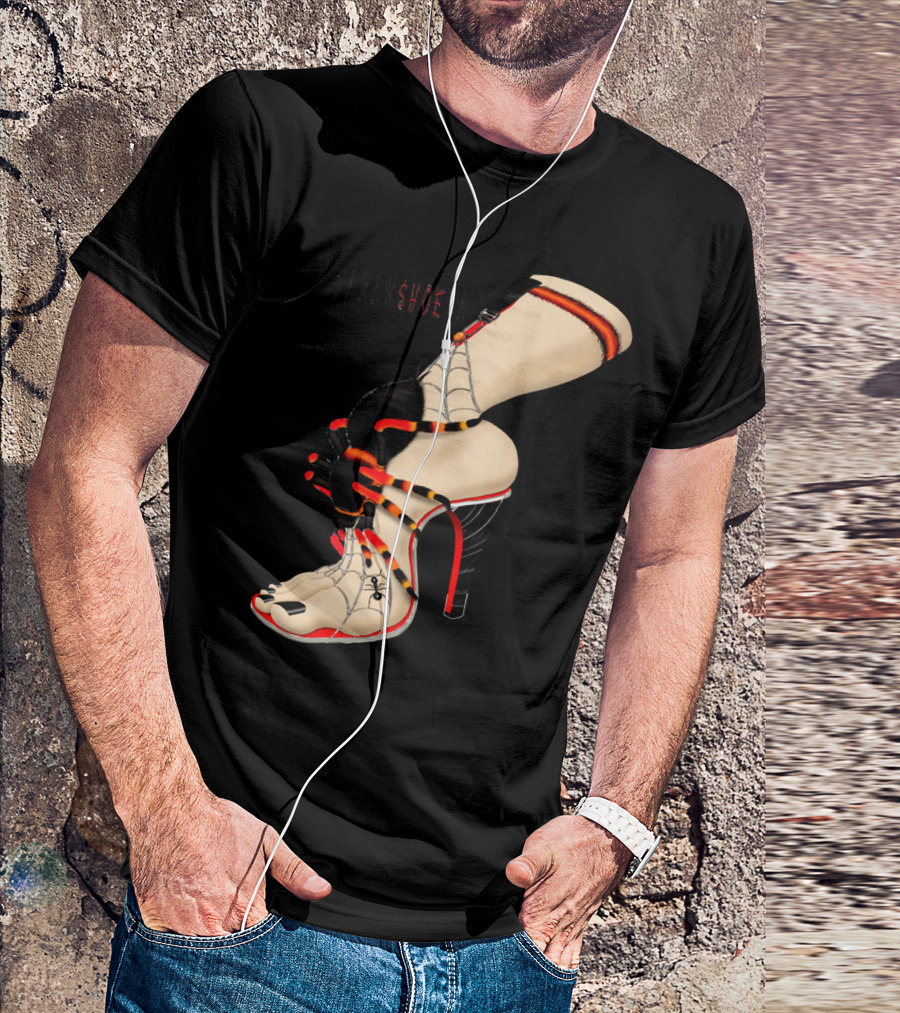 Taranshoela Tarantula Spider High Heel Shoe With Web T-Shirt