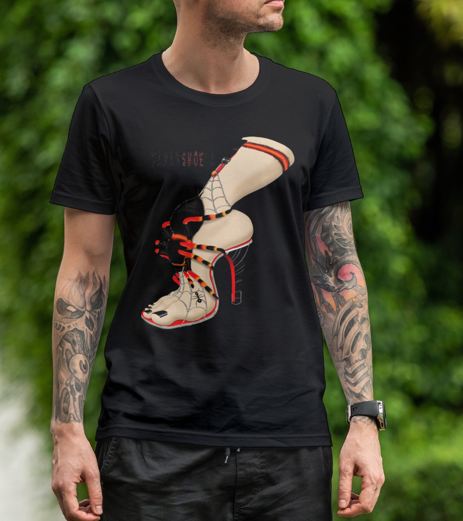 Taranshoela Tarantula Spider High Heel Shoe With Web T-Shirt