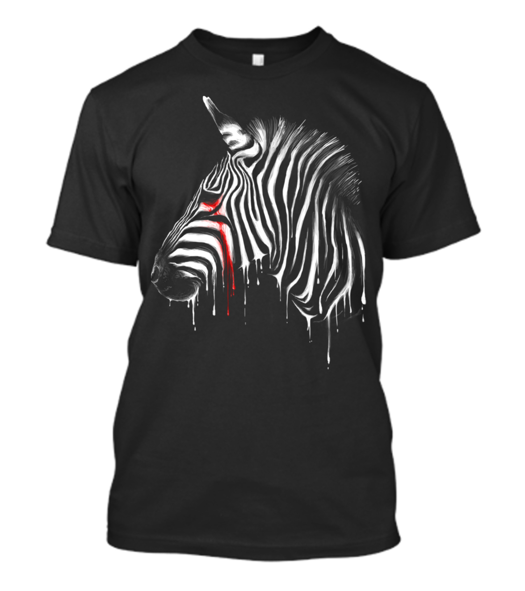 Dripping Zebra With Blood-Streaked Stripes T-Shirt