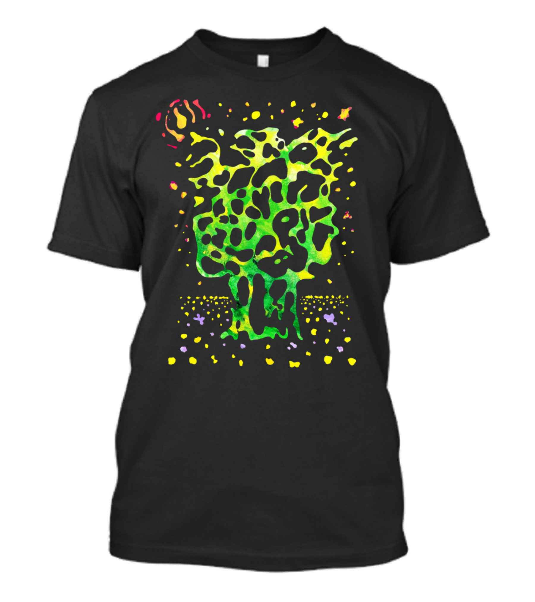 Tree Line 2.0 Vibrant Night Sky Pattern With Sun And Stars T-Shirt