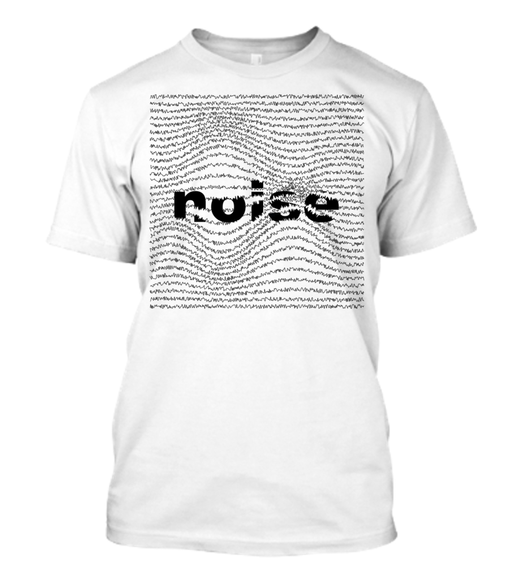 Noise Wave Distorted Text T-Shirt
