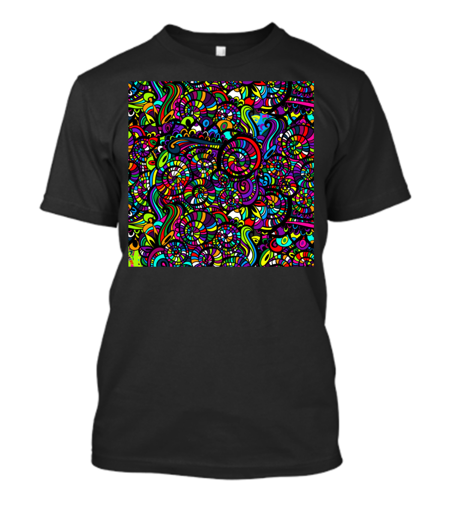 Decorative Hand Drawn Psychedelic Swirls T-Shirt