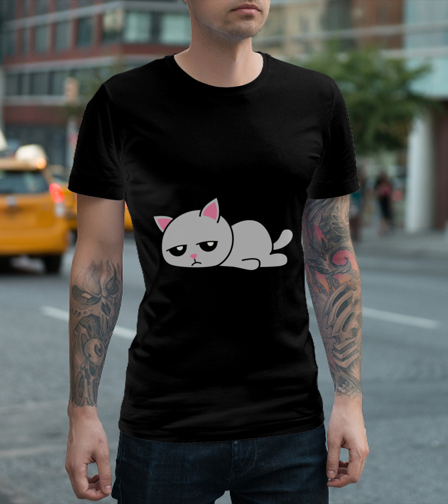 NOPE Not Today Cat Lying Down T-Shirt