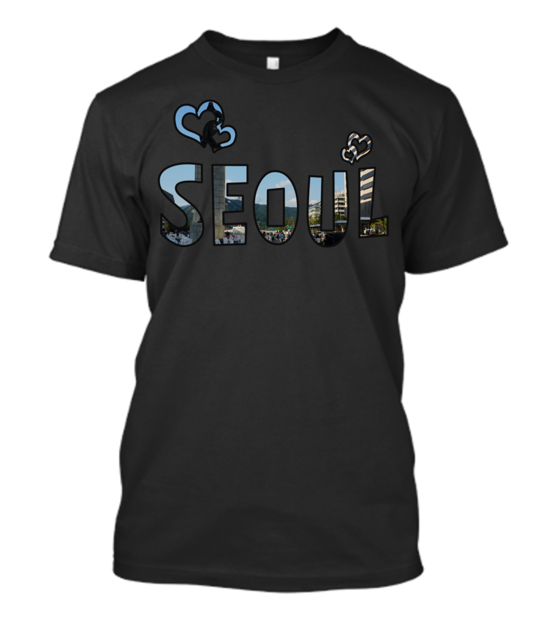 Seoul Love Reflected Skyline Clouds T-Shirt