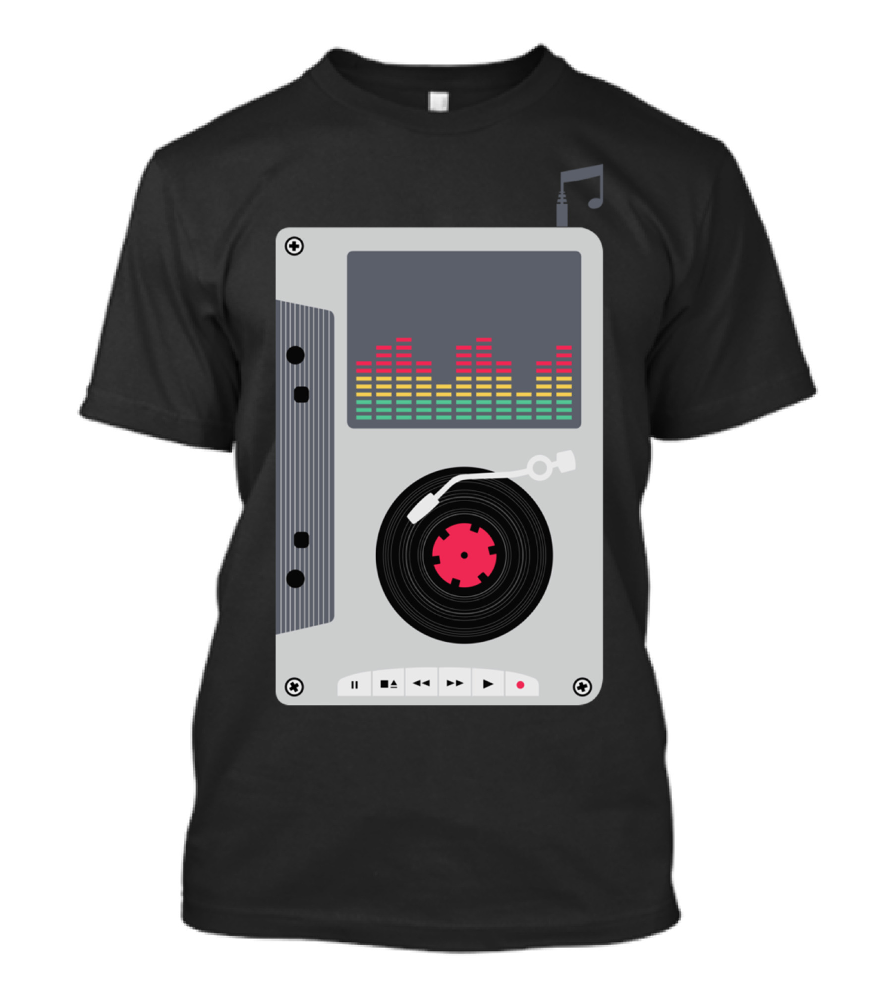 Music Mix Cassette Tape Turntable Equalizer T-Shirt