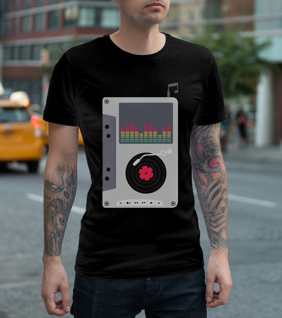 Music Mix Cassette Tape Turntable Equalizer T-Shirt