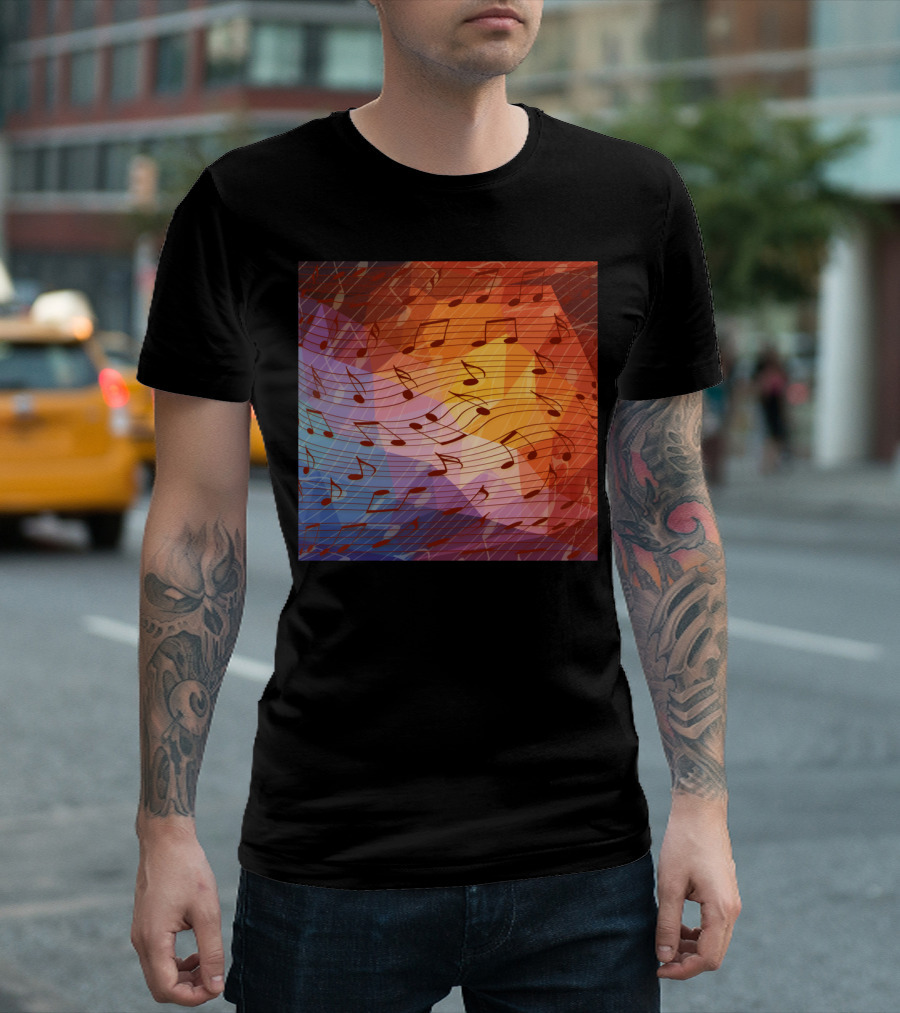 Music Notes Vibrant Melody T-Shirt