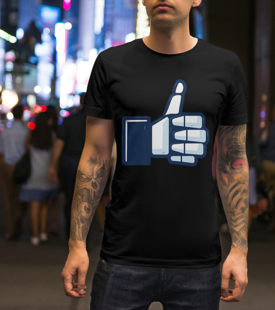 Thumbs Up Skeleton Like T-Shirt