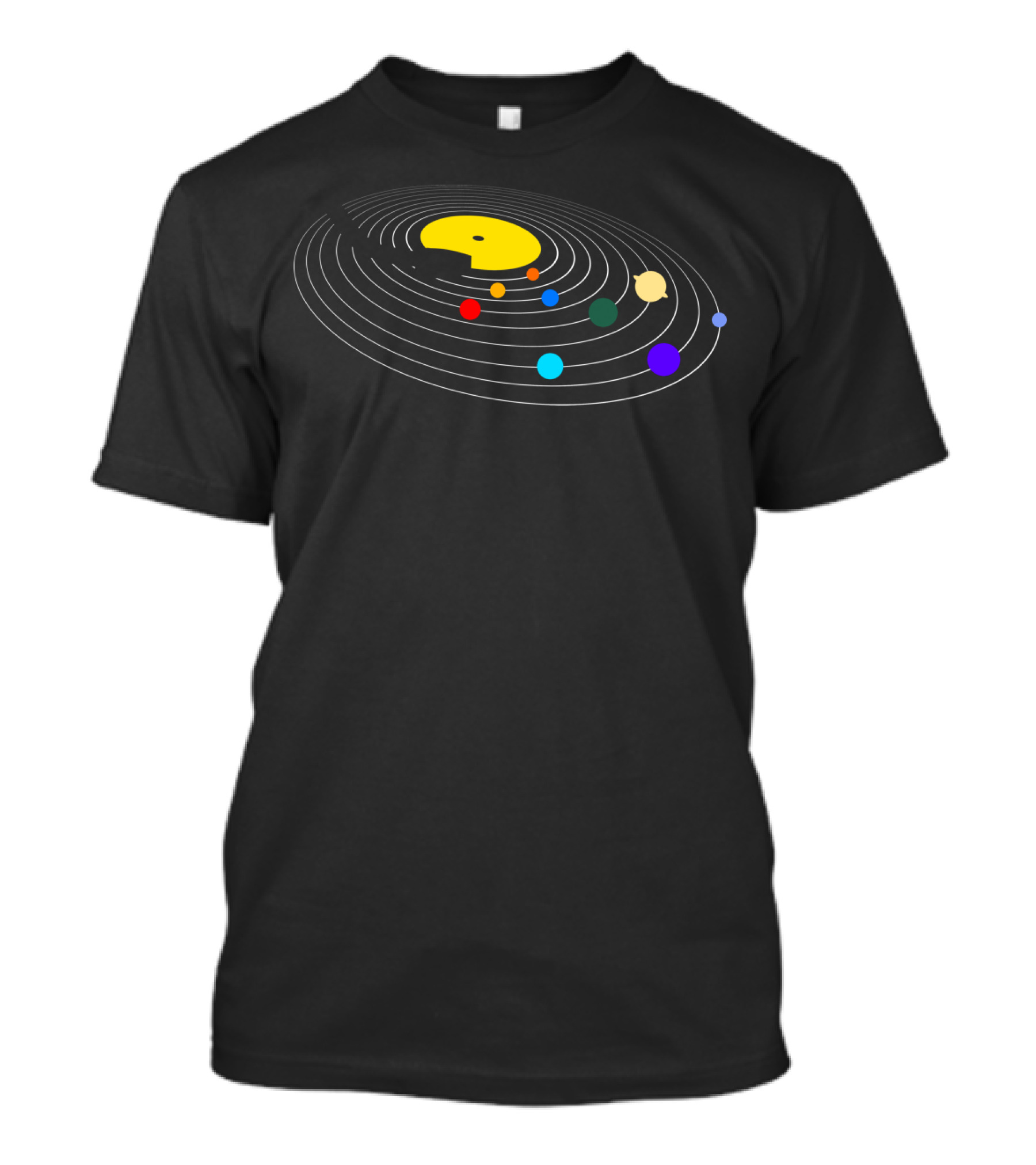 Solar System Vinyl Record Music Planet T-Shirt