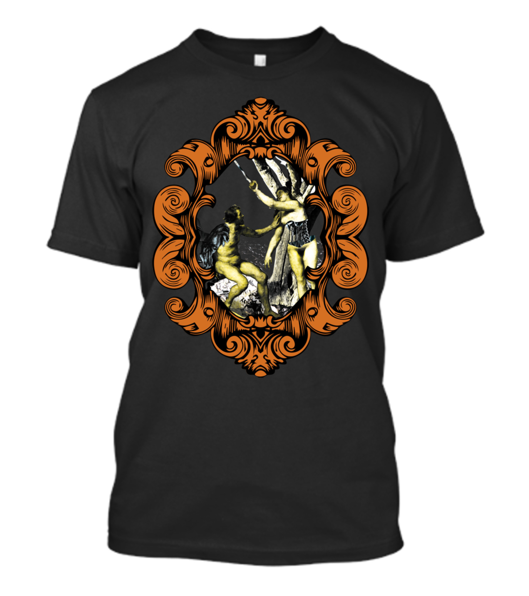 Baroque Ornate Frame Classical Figures Last Sin T-Shirt