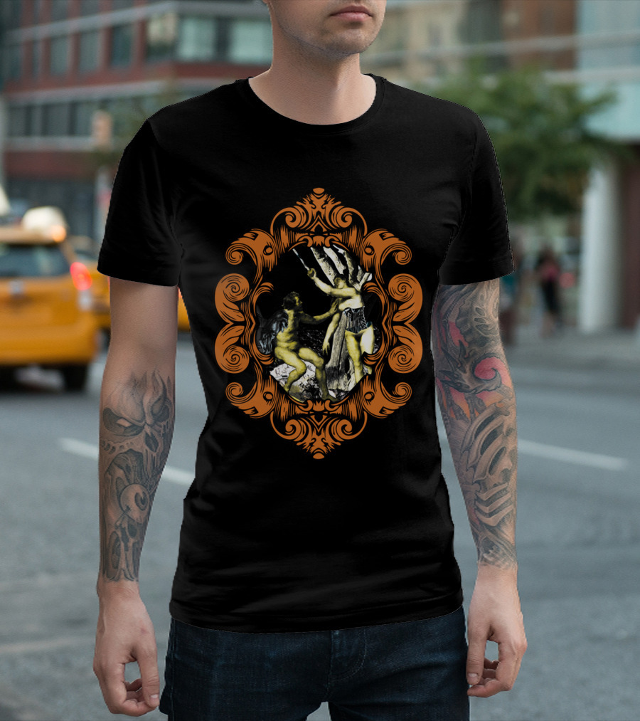 Baroque Ornate Frame Classical Figures Last Sin T-Shirt