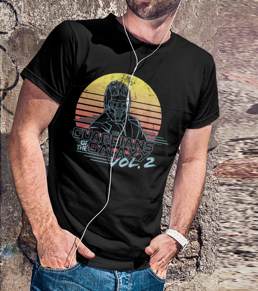 Guardians Of The Galaxy Vol. 2 Retro Star Lord Marvel T-Shirt