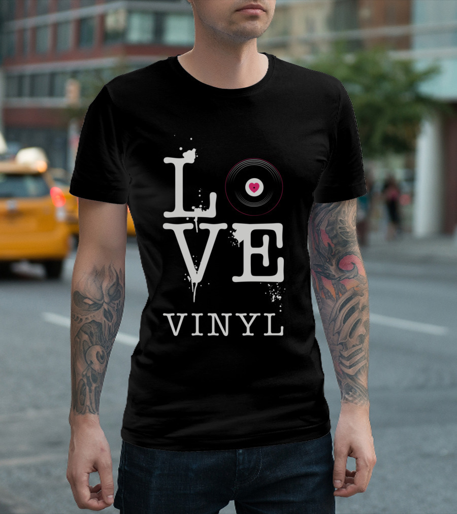 LOVE Vinyl Heart Record T-Shirt