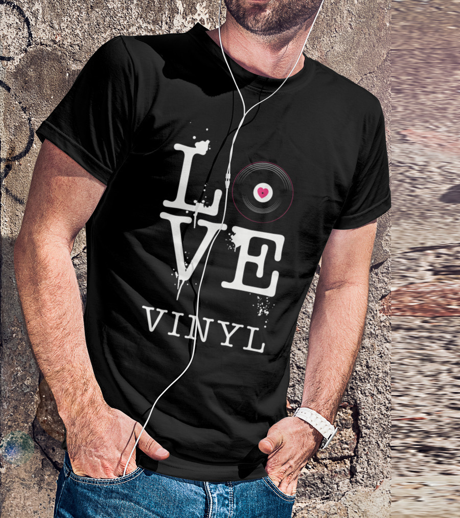 LOVE Vinyl Heart Record T-Shirt