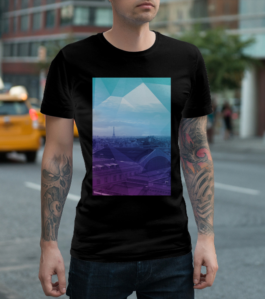 Paris Urban Horizon Mood Eiffel Tower Skyline T-Shirt
