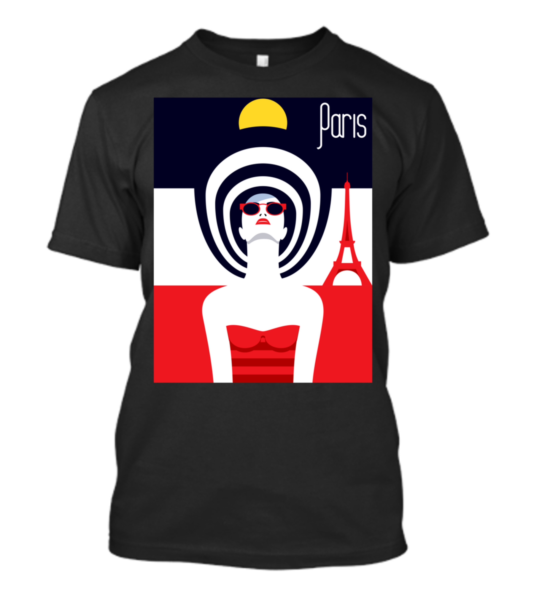 Paris Retro Chic With Eiffel Tower Elements T-Shirt