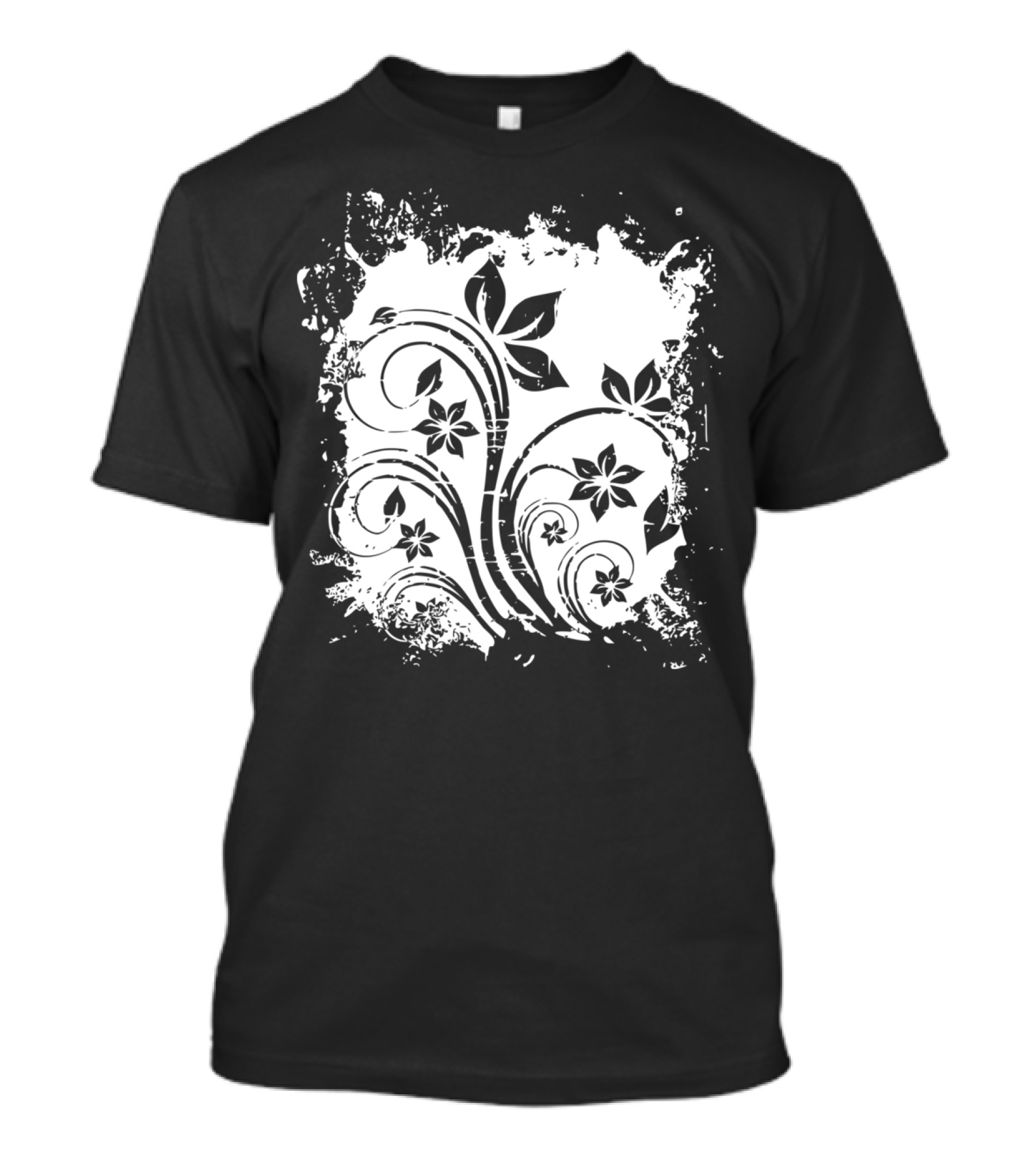 Flower Grunge Spiral Blossom T-Shirt