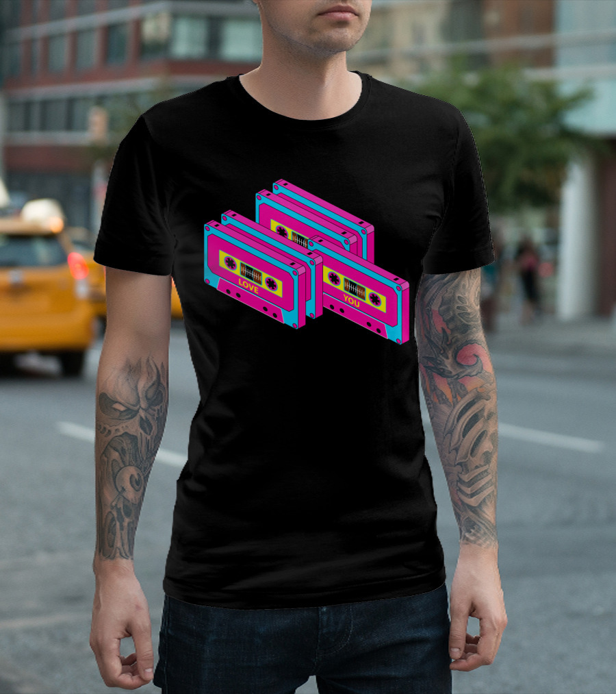 LOVE YOU Retro Cassette T-Shirt