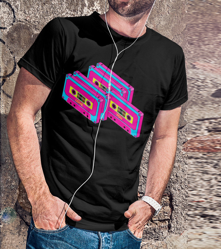 LOVE YOU Retro Cassette T-Shirt