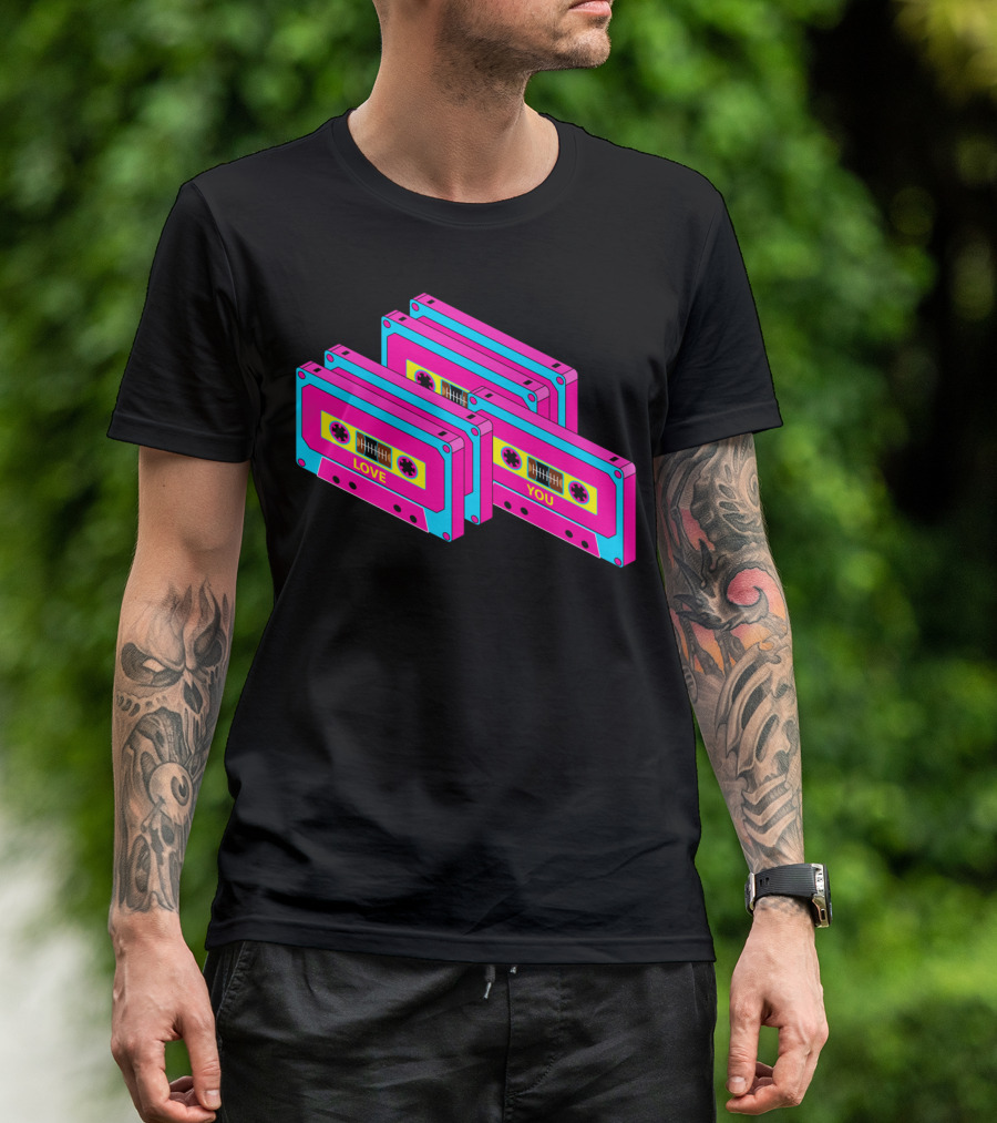 LOVE YOU Retro Cassette T-Shirt