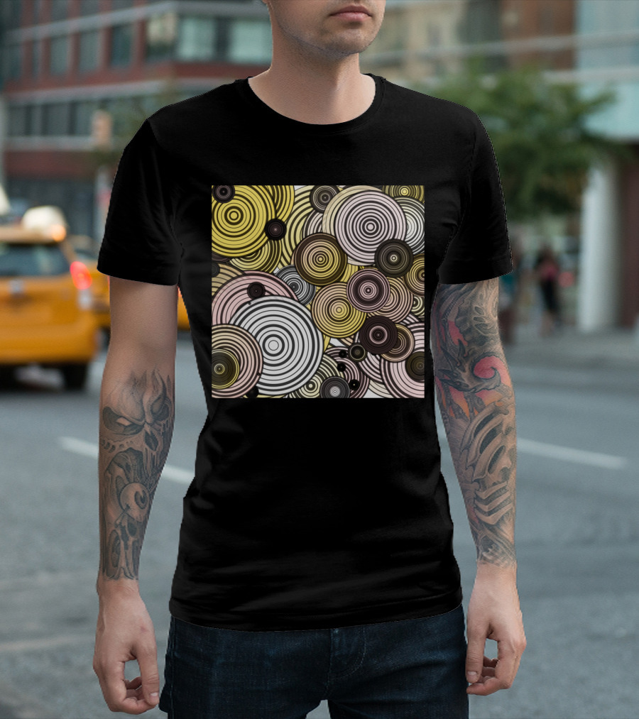 Layered Circles Geometric Rings T-Shirt