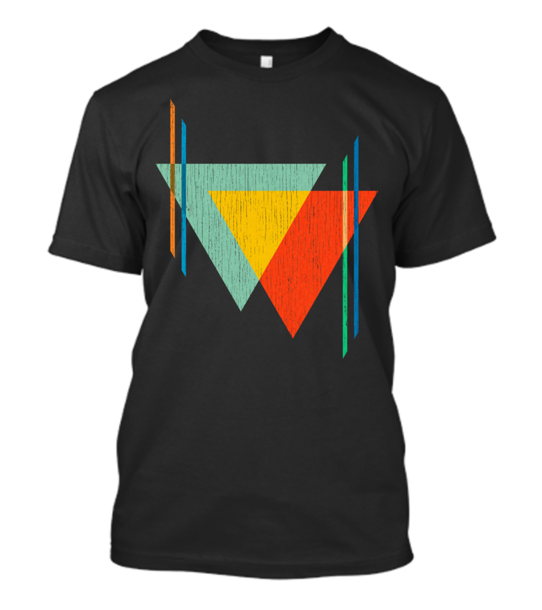 Triangles Blend Colorful Geometric Overlap T-Shirt