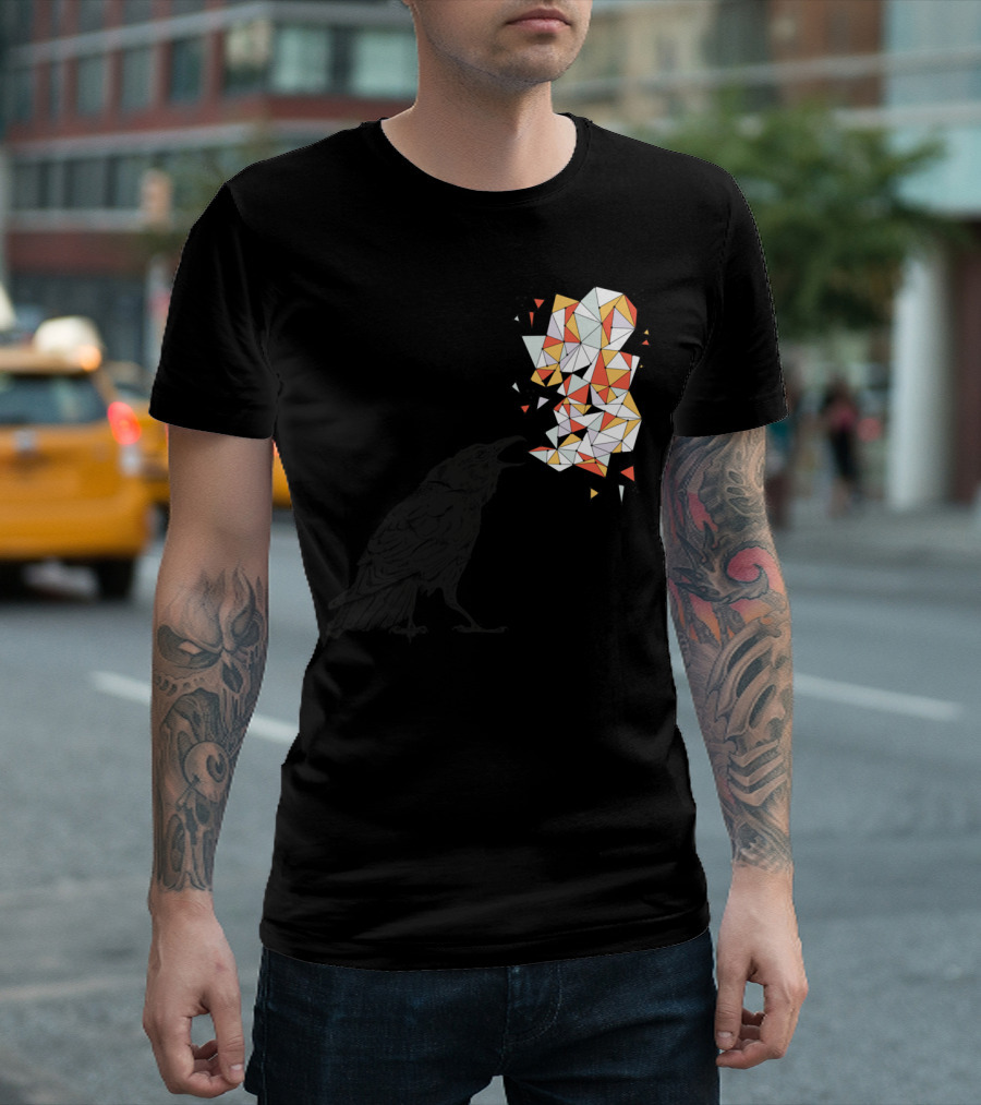 Triangulation Raven Geometric Burst T-Shirt