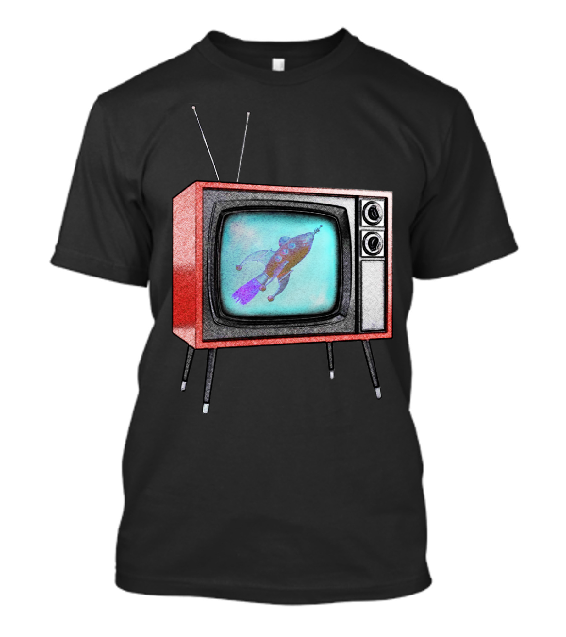 Retro TV Classic Spaceship Adventure T-Shirt
