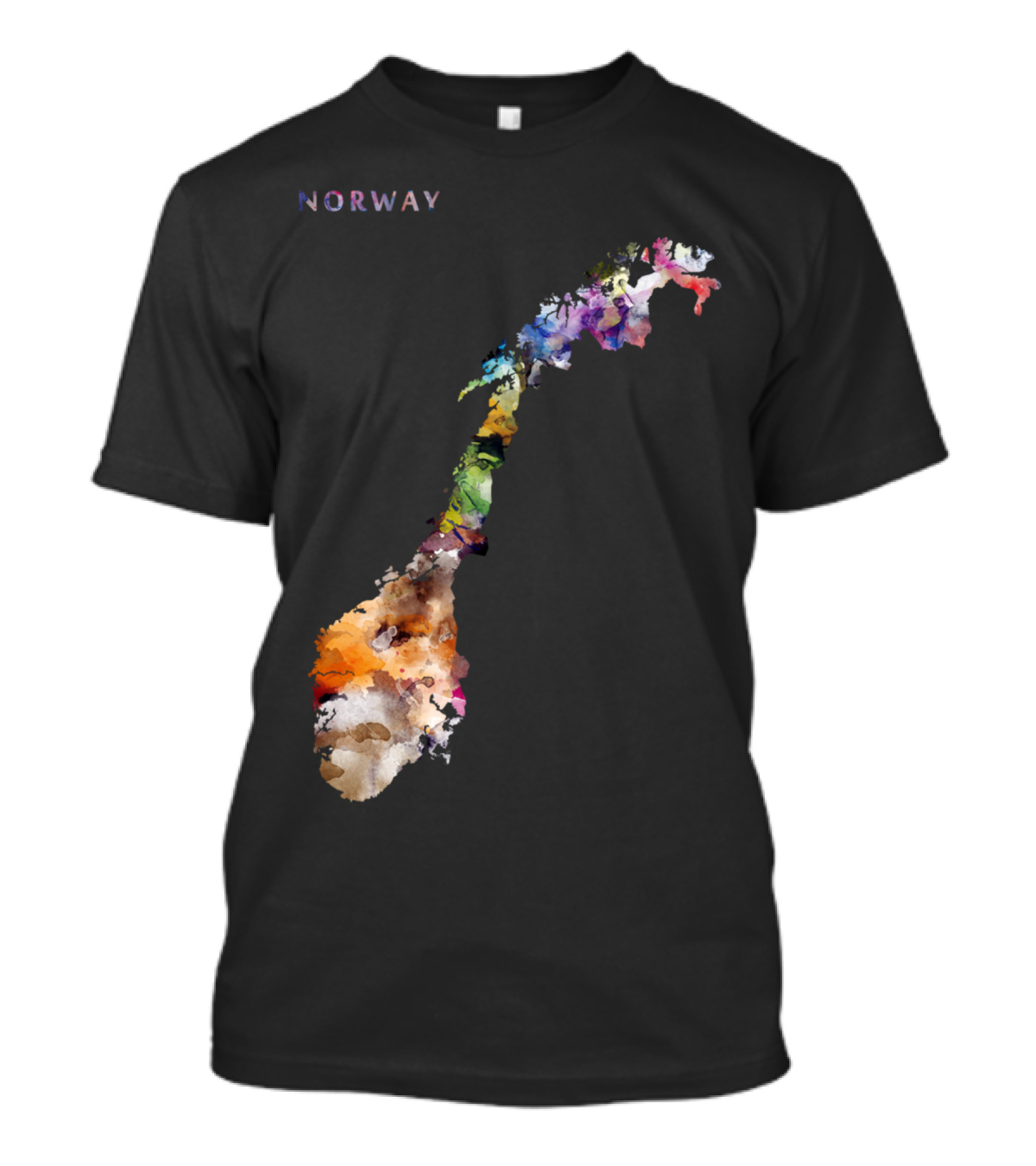Norway Colorful Map T-Shirt