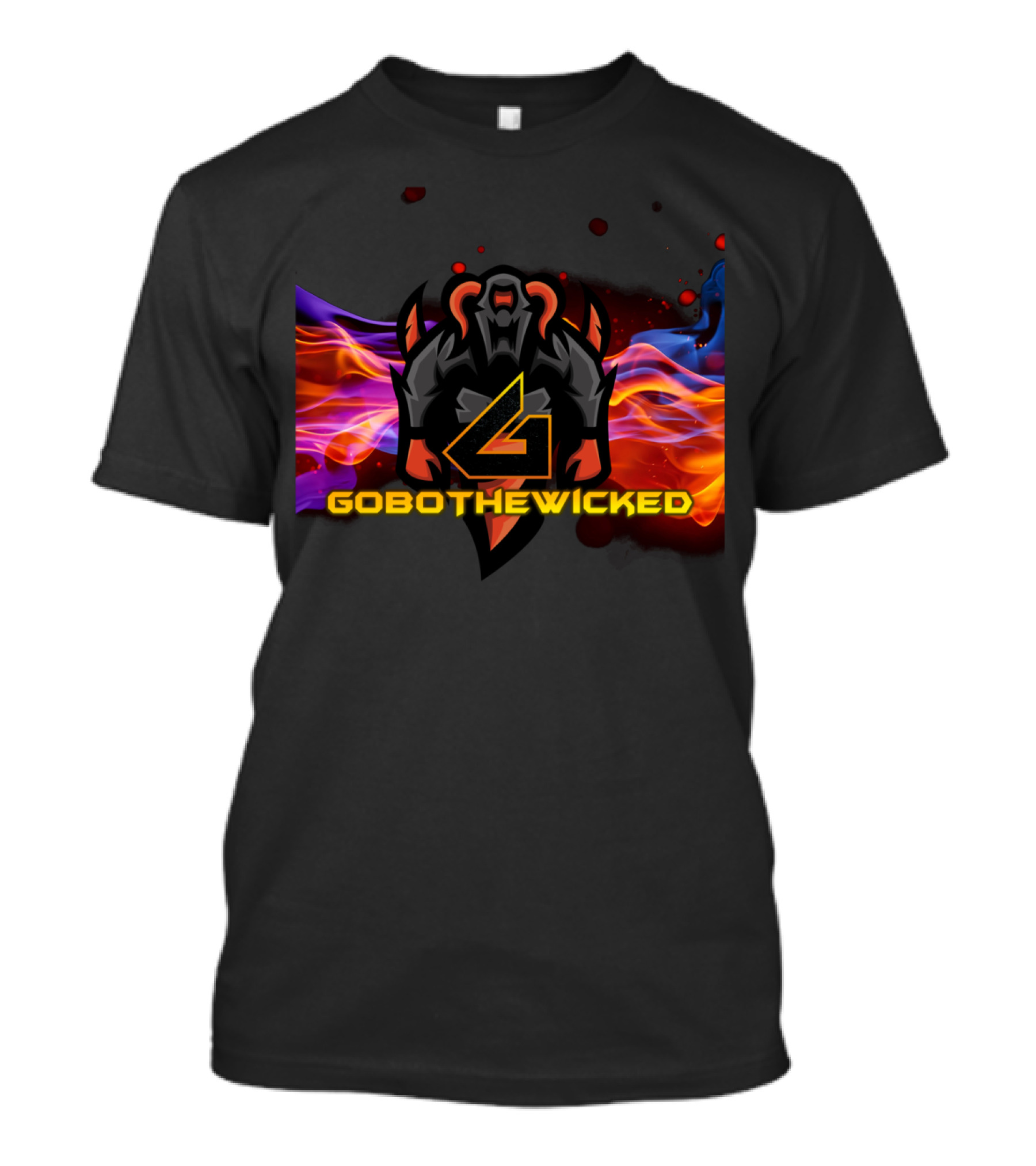 GOBOTHEWICKED Demon Fiery Background T-Shirt