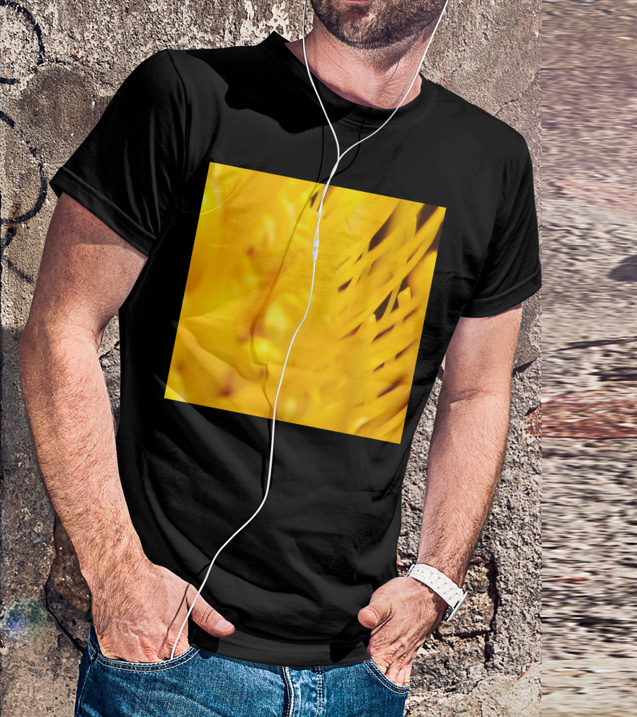 Yellow Flower Close-Up Abstract Detail T-Shirt