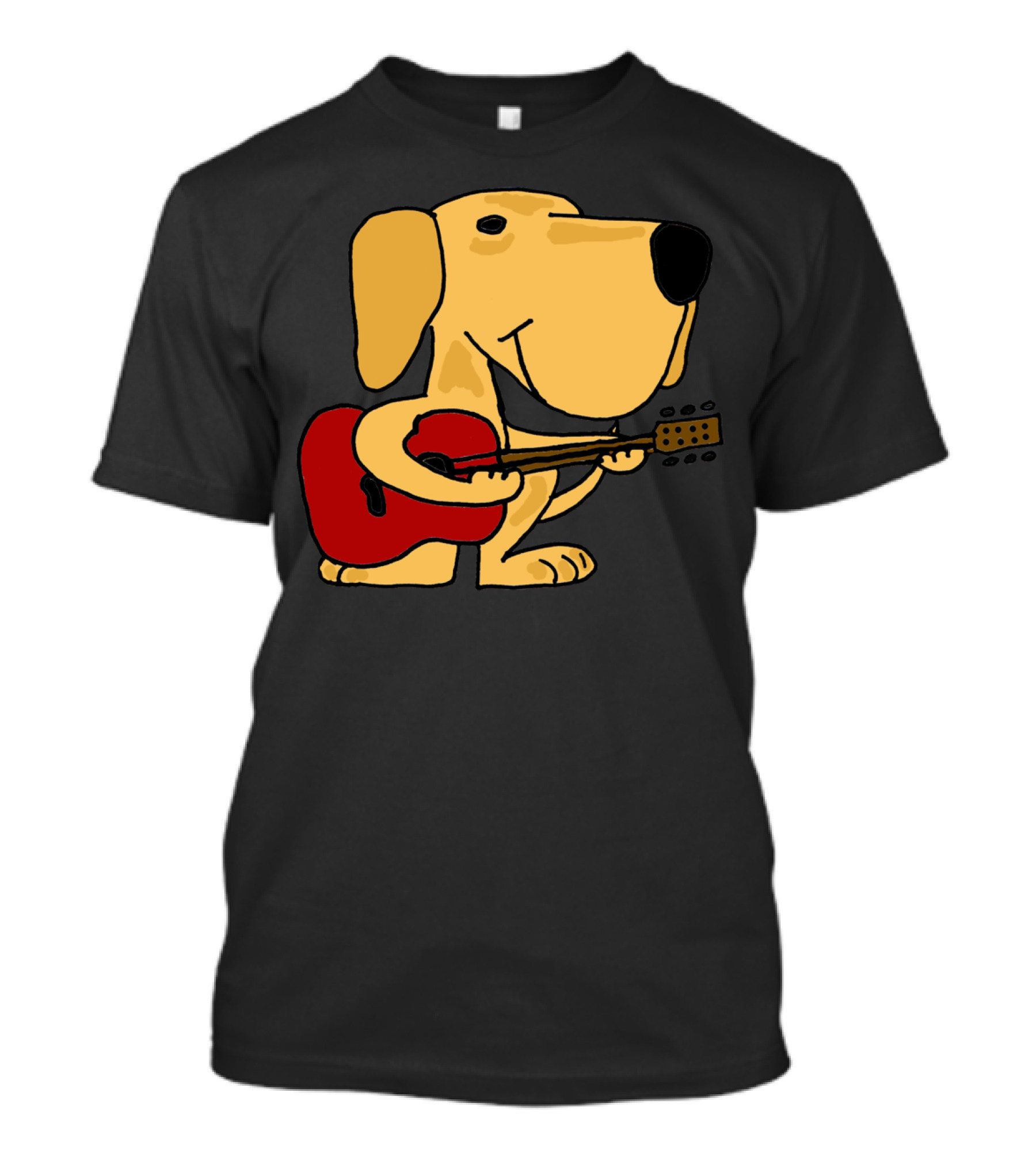 Yellow Labrador Retriever Puppy Playing Guitar T-Shirt