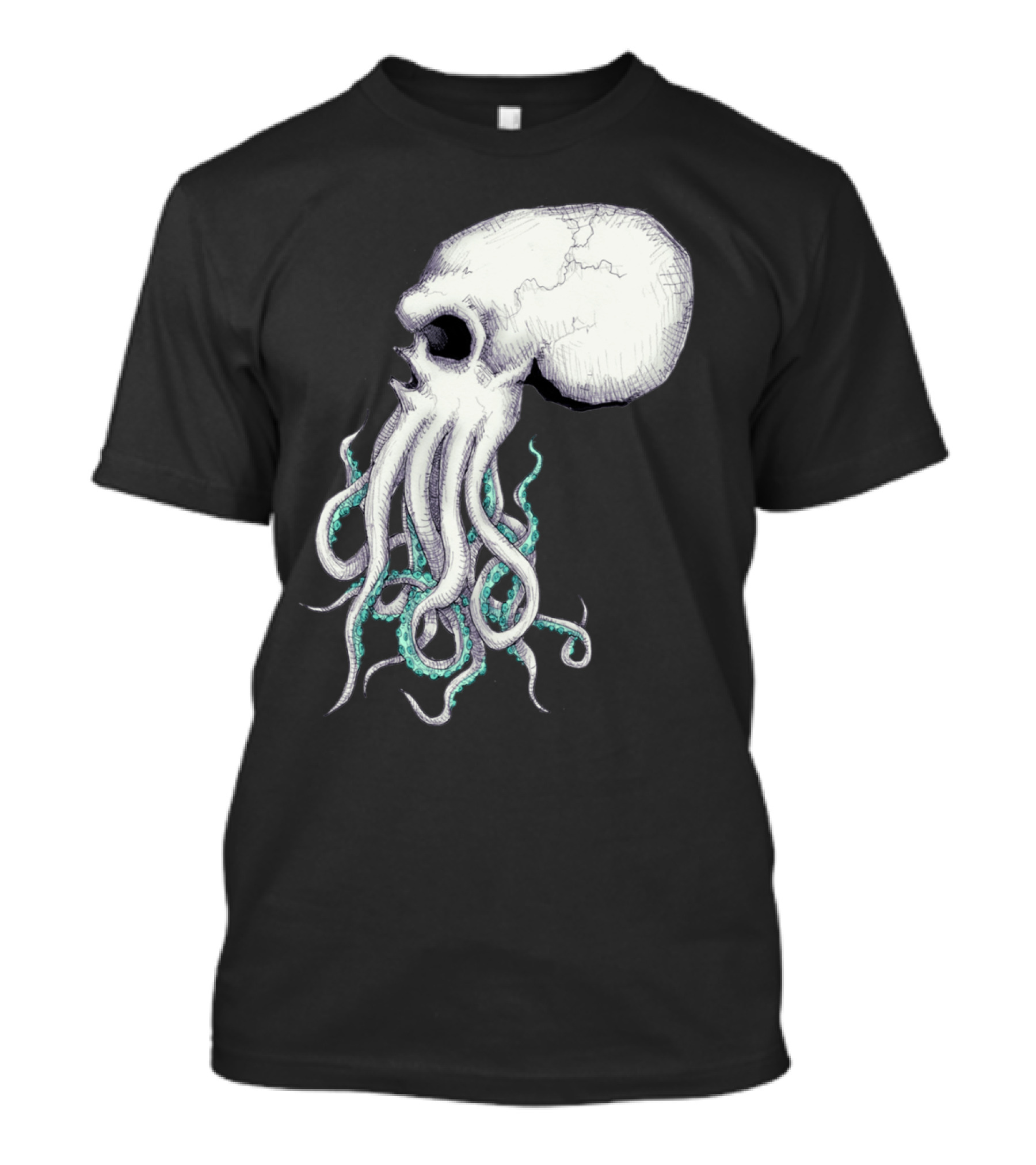 Skull Of Cthulhu Tentacle Creature Fantasy T-Shirt