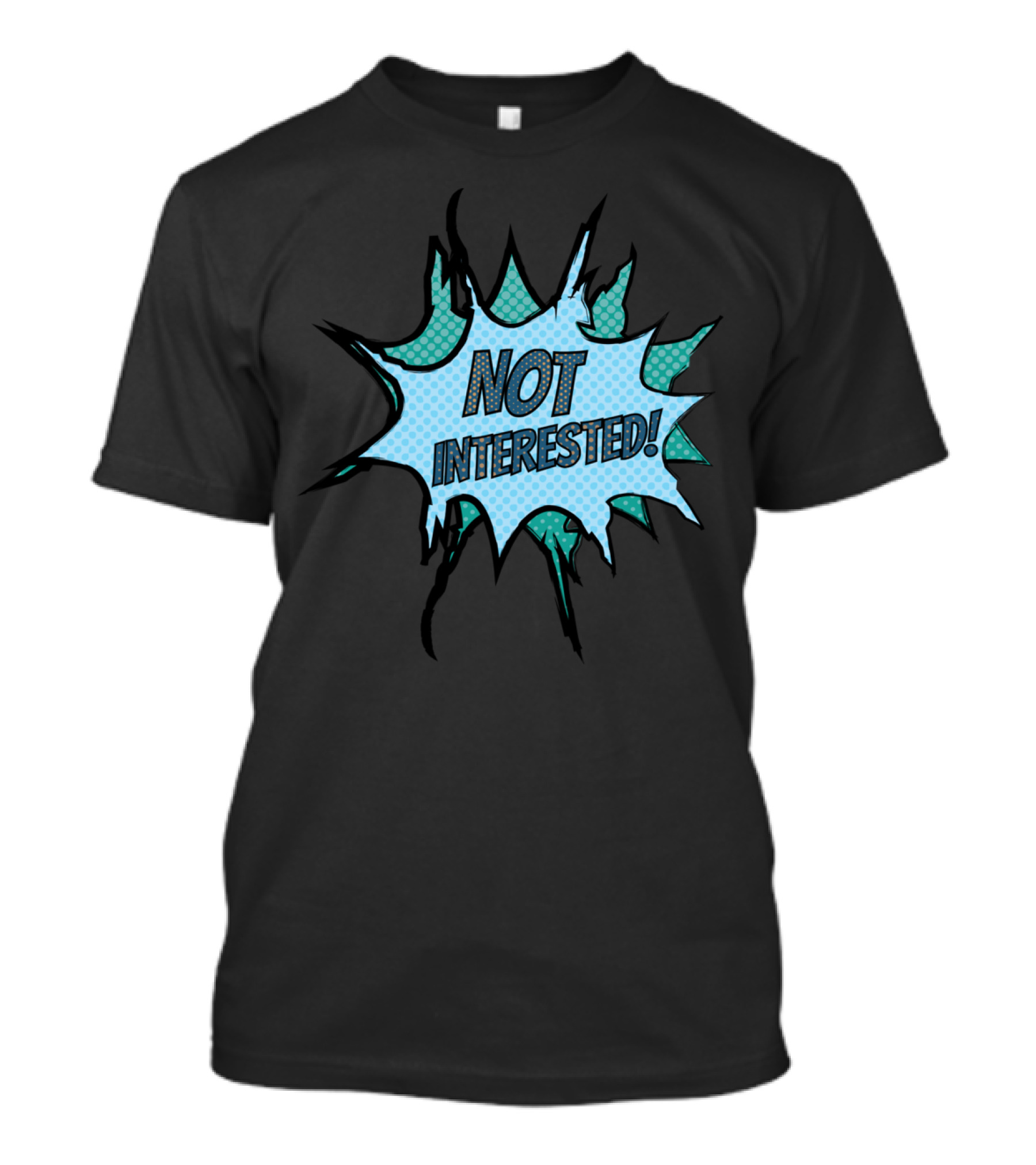 Not Interested Comic Book Explosion T-Shirt