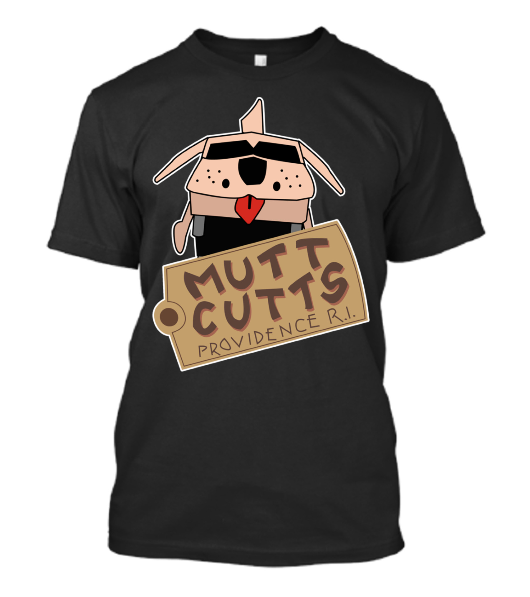 Mutt Cutts Providence Rhode Island Cartoon Dog Tag T-Shirt