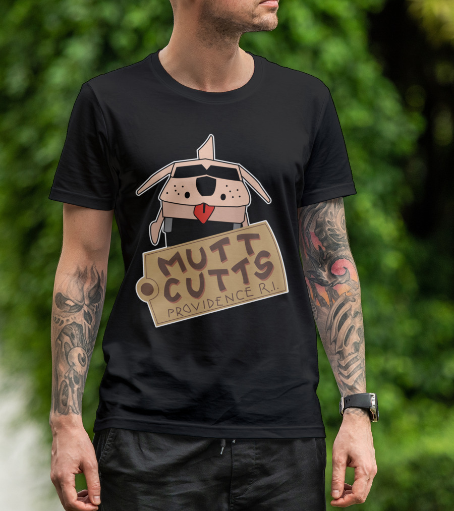 Mutt Cutts Providence Rhode Island Cartoon Dog Tag T-Shirt