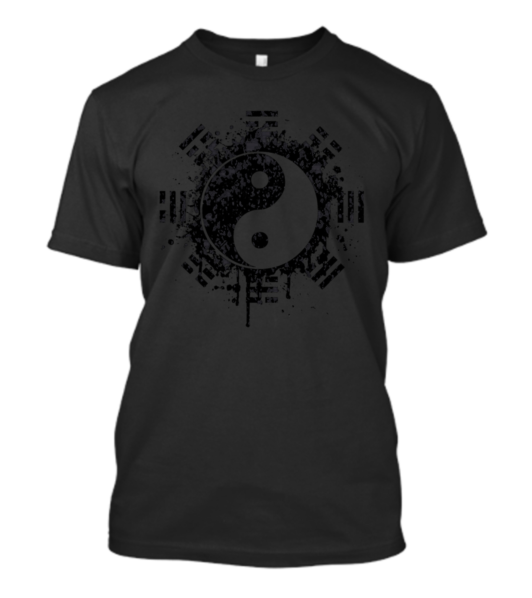 Yin And Yang Bagua Symbol Splatter T-Shirt