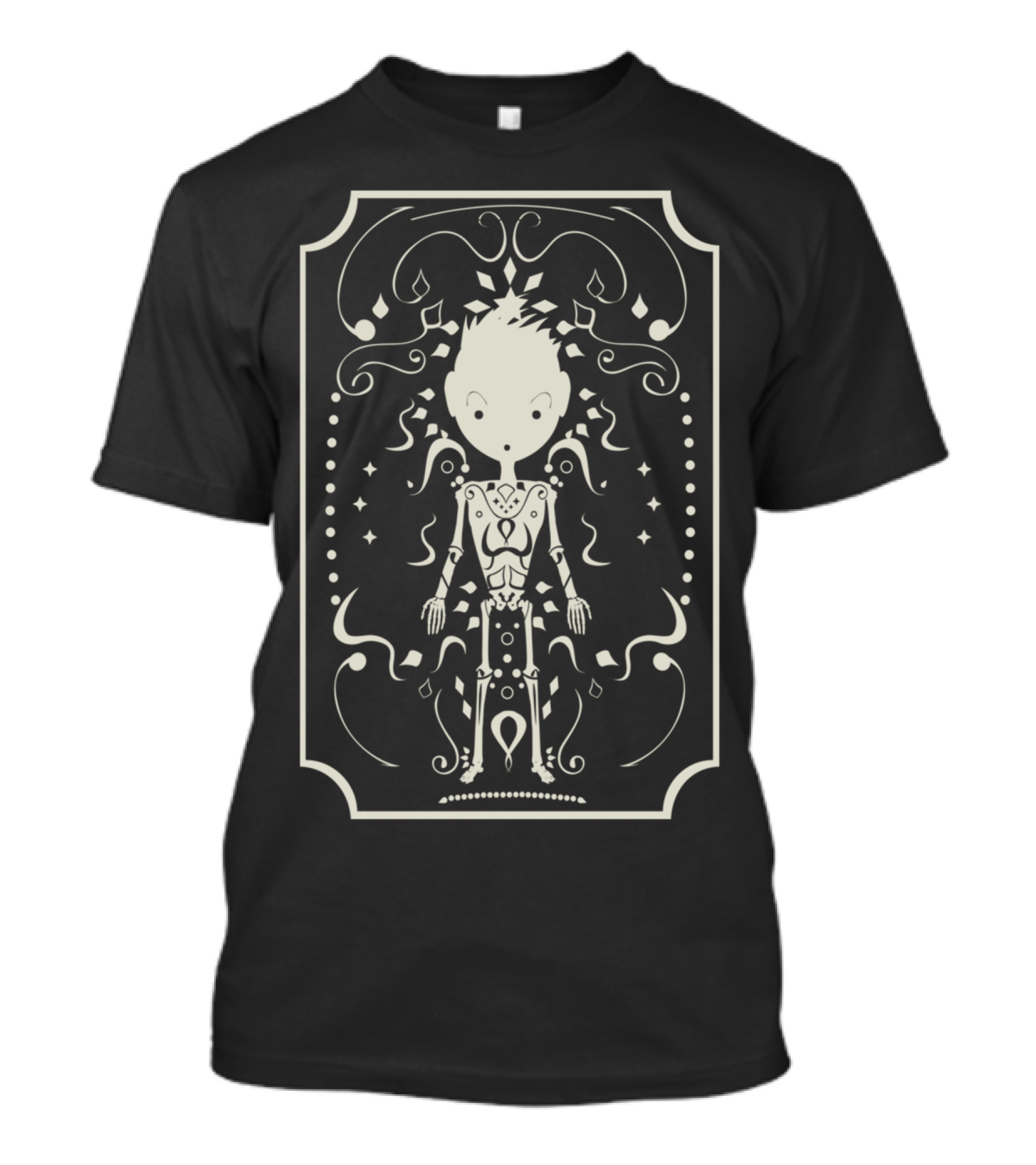 Deterioration Intricate Stylized Figure With Decorative Elements T-Shirt
