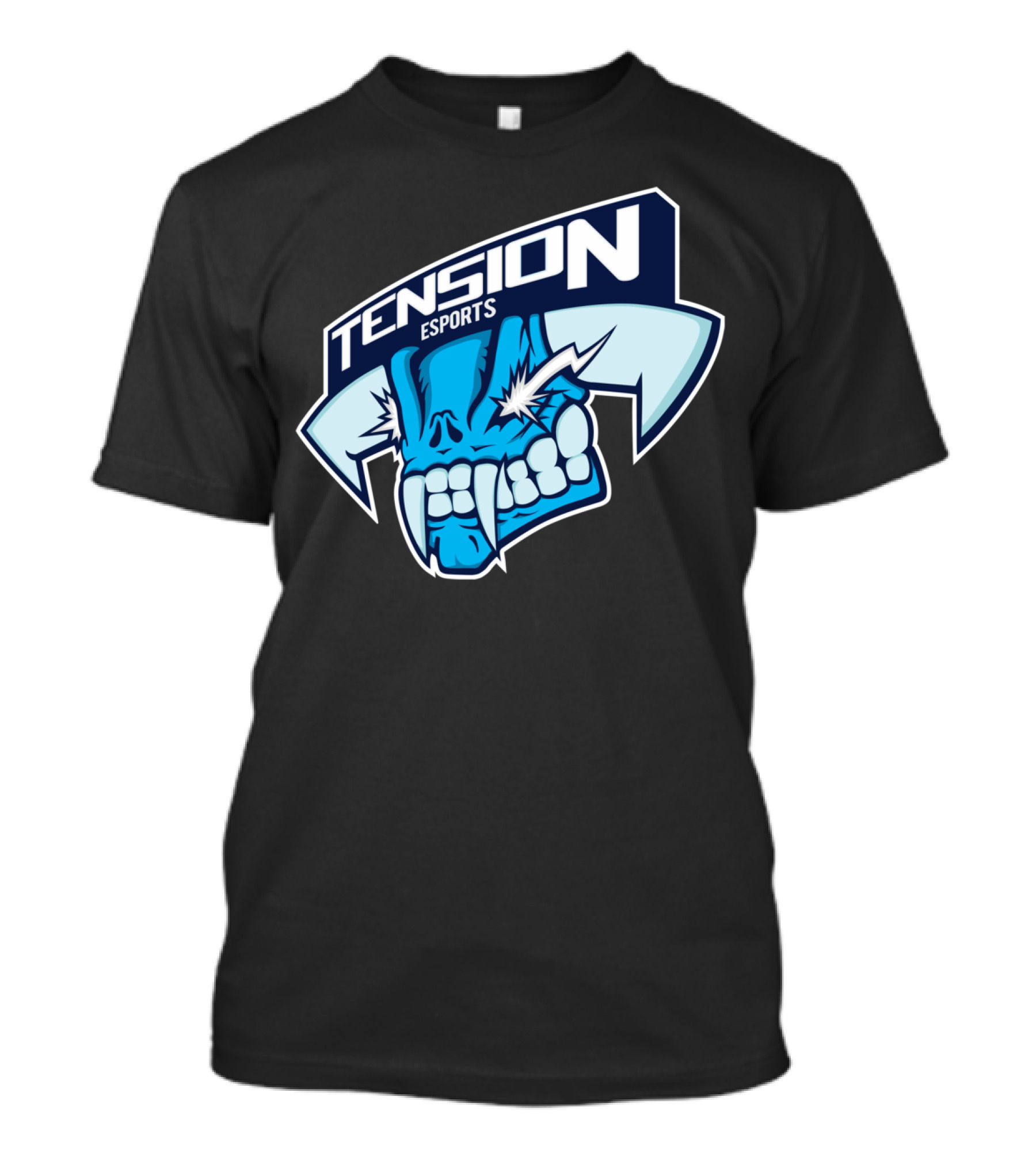 Tension ESports Blue Skull Emblem T-Shirt