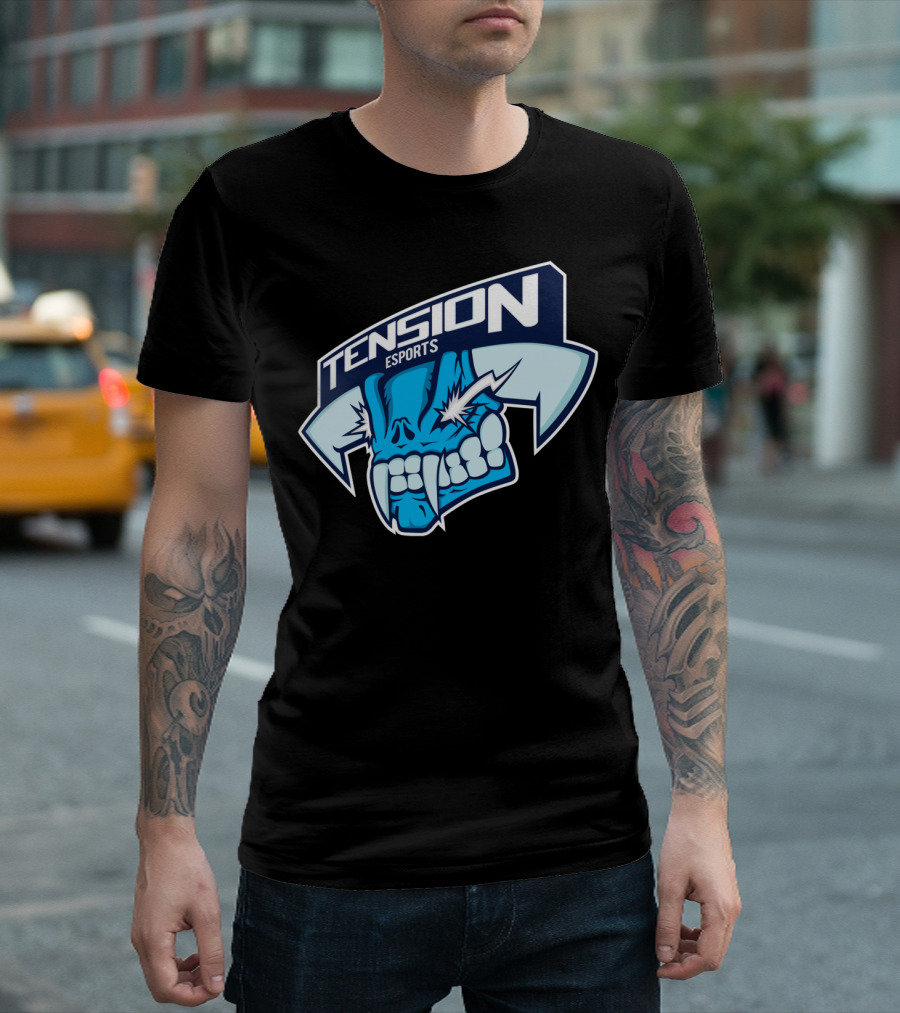 Tension ESports Blue Skull Emblem T-Shirt