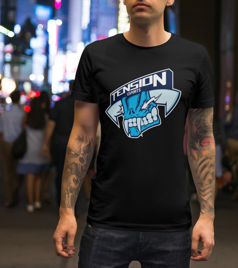 Tension ESports Blue Skull Emblem T-Shirt