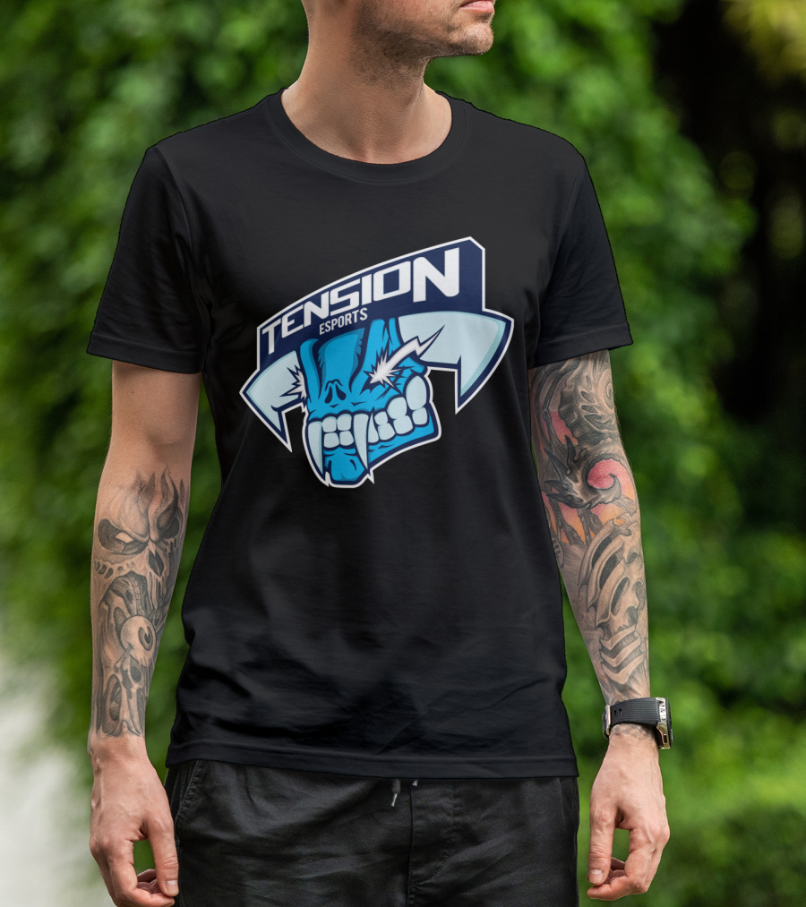 Tension ESports Blue Skull Emblem T-Shirt