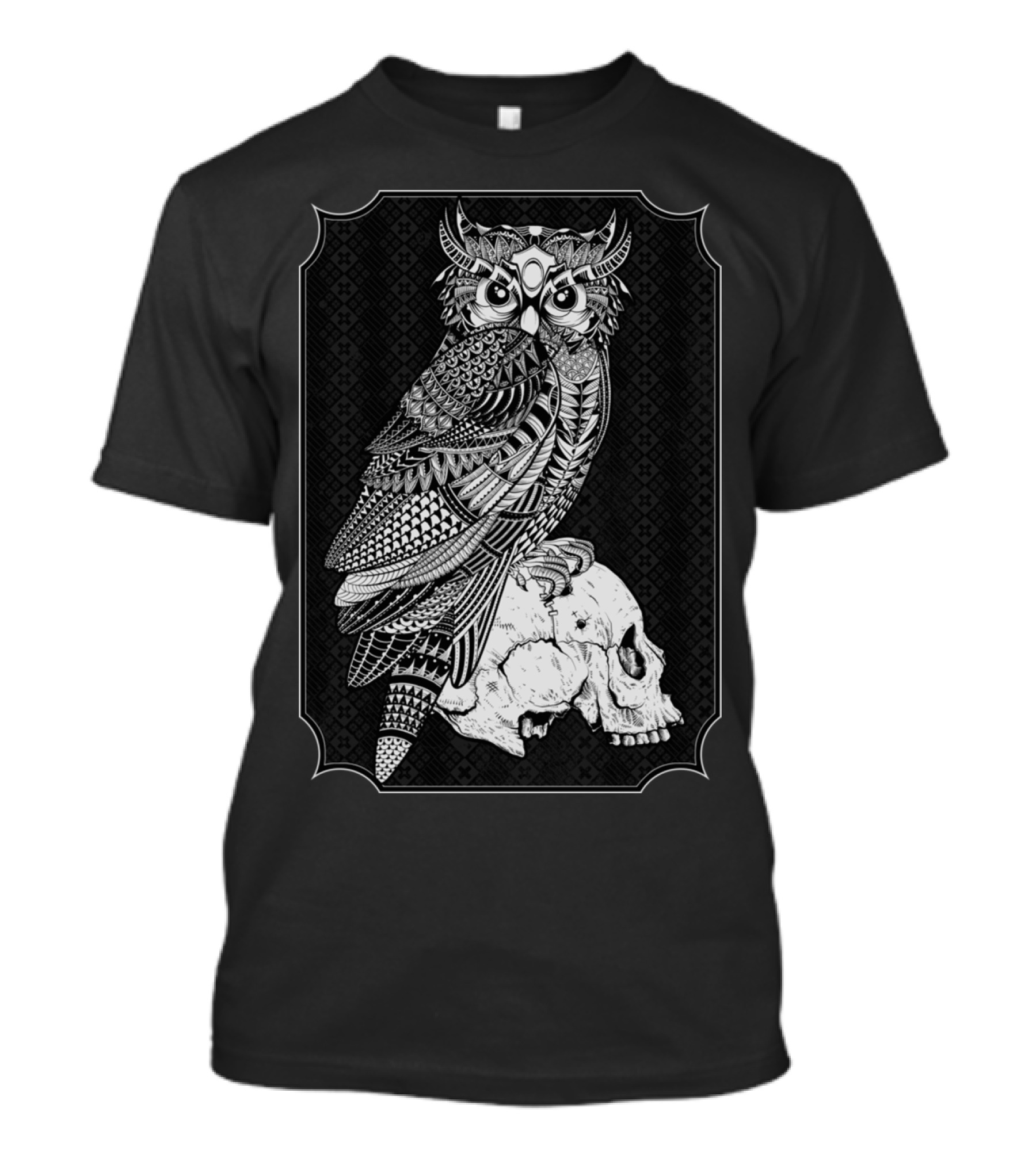 Tristan Owl Skull Intricate T-Shirt