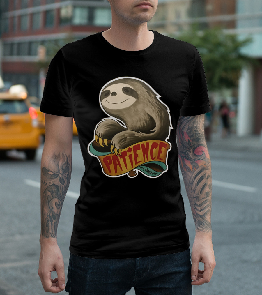 Patience Sloth by Tim Pangburn T-Shirt