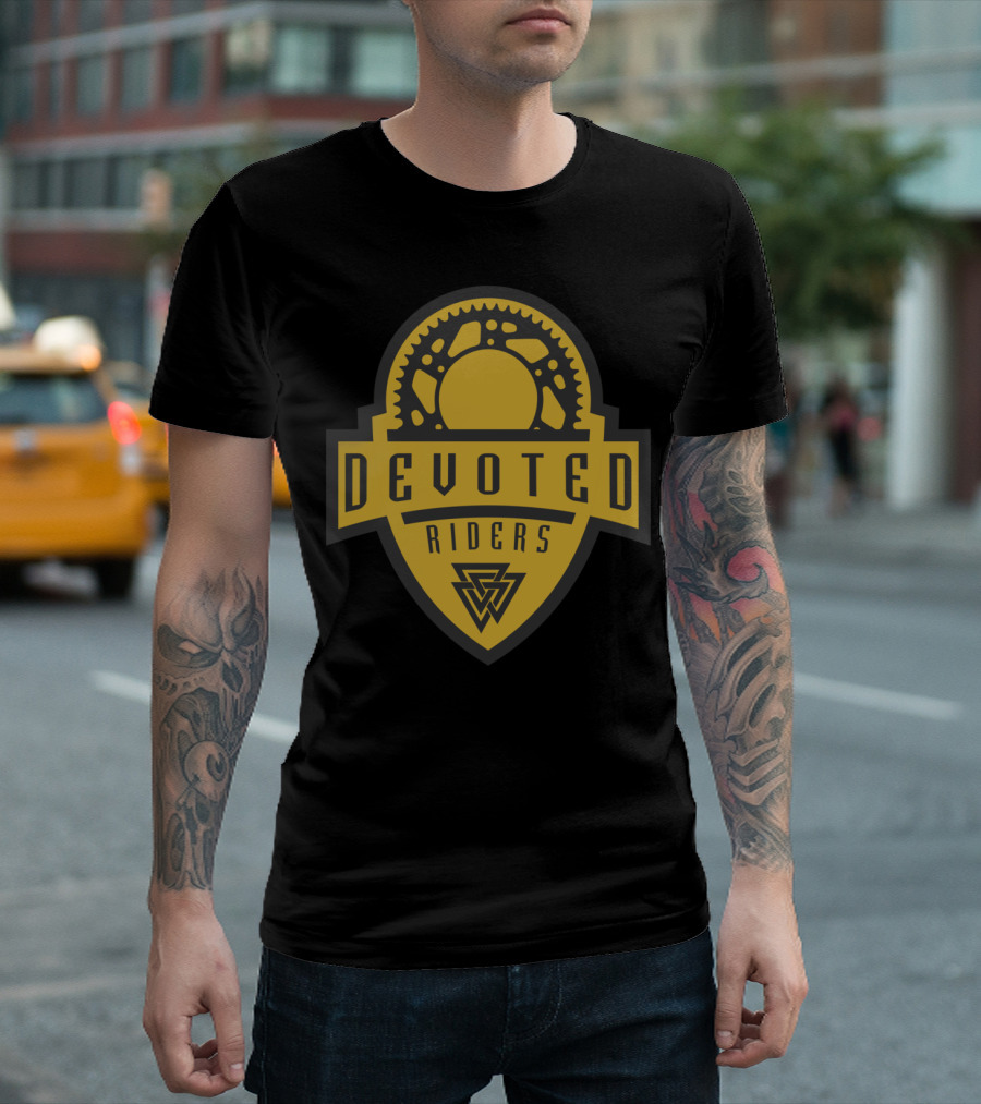 Devoted Riders Gear Emblem With Gear T-Shirt