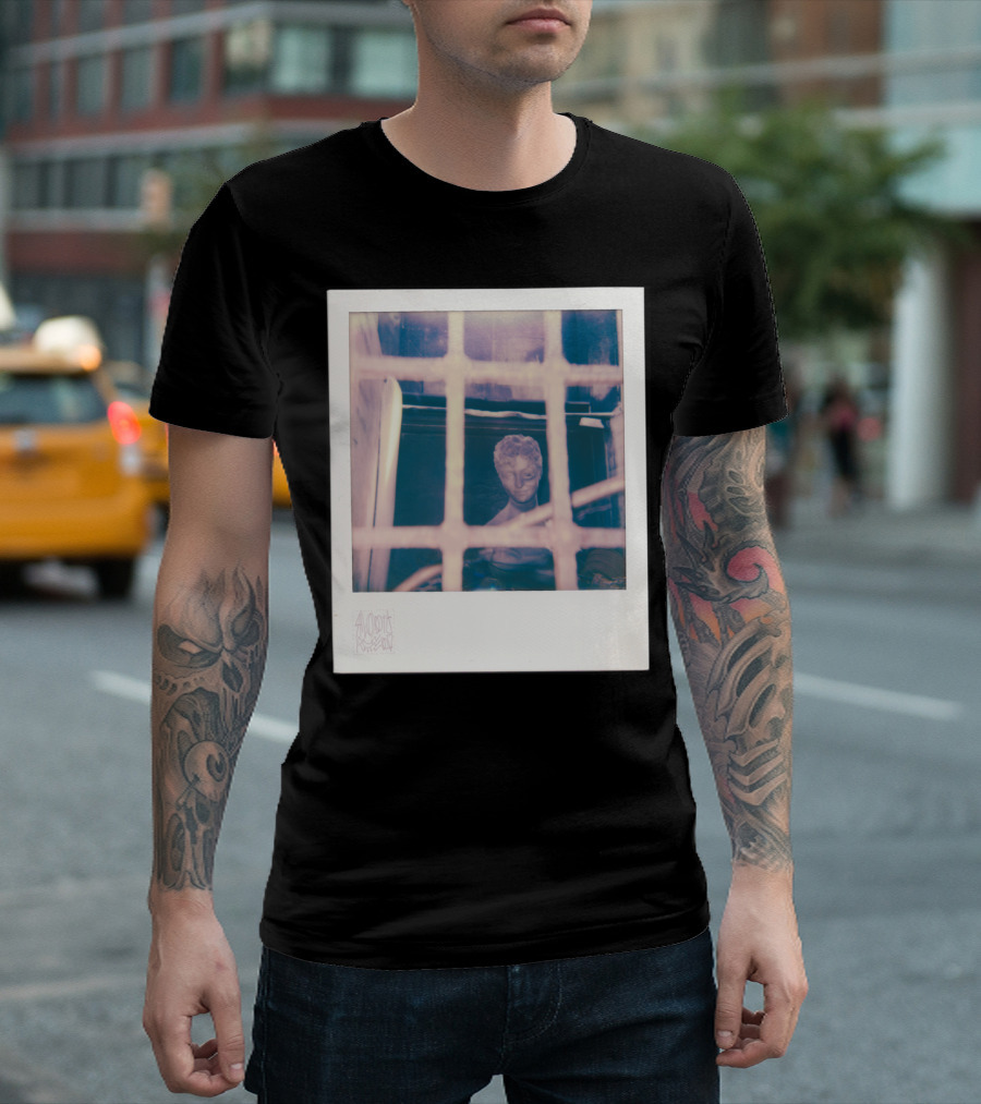 Patriarchy Robbi Revealed Polaroid Statue in Cage T-Shirt