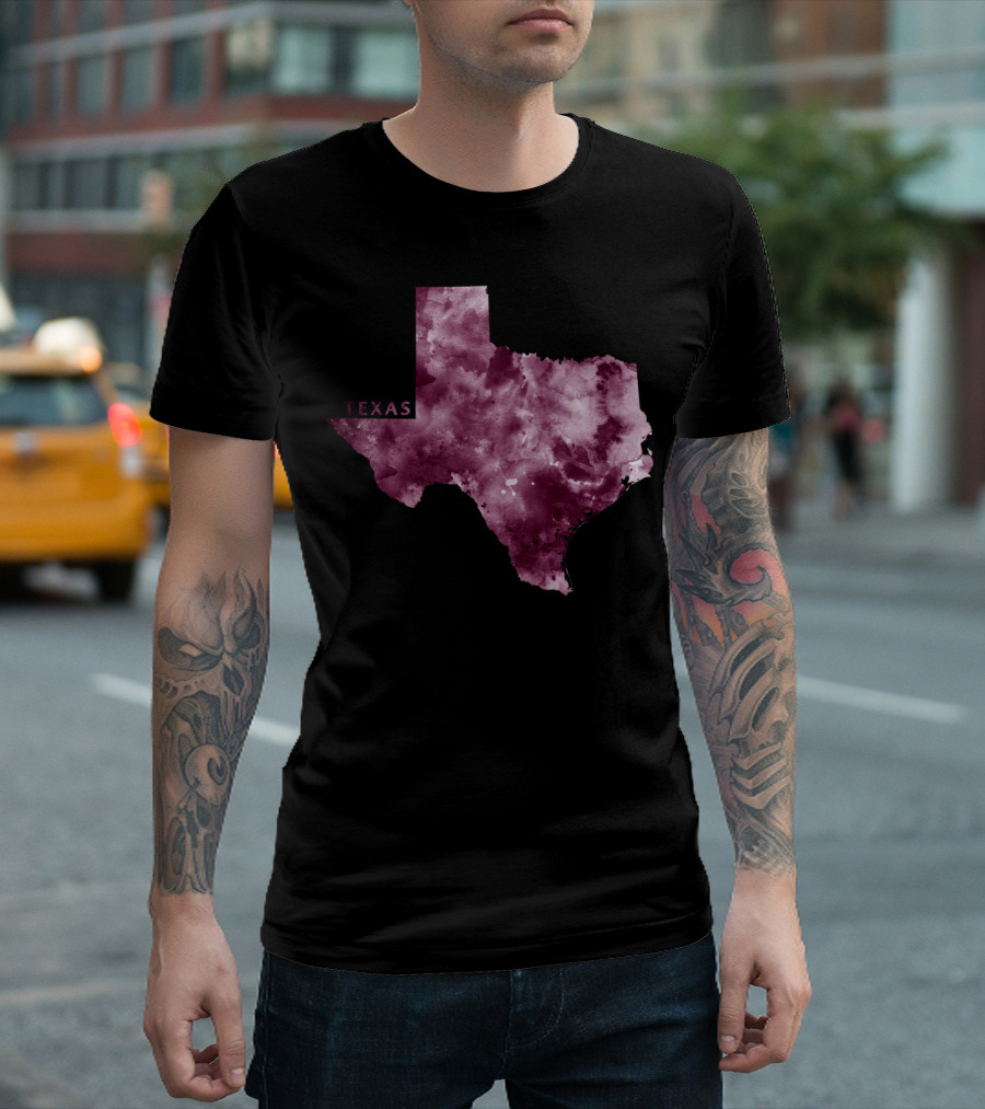 Texas Map Watercolor T-Shirt