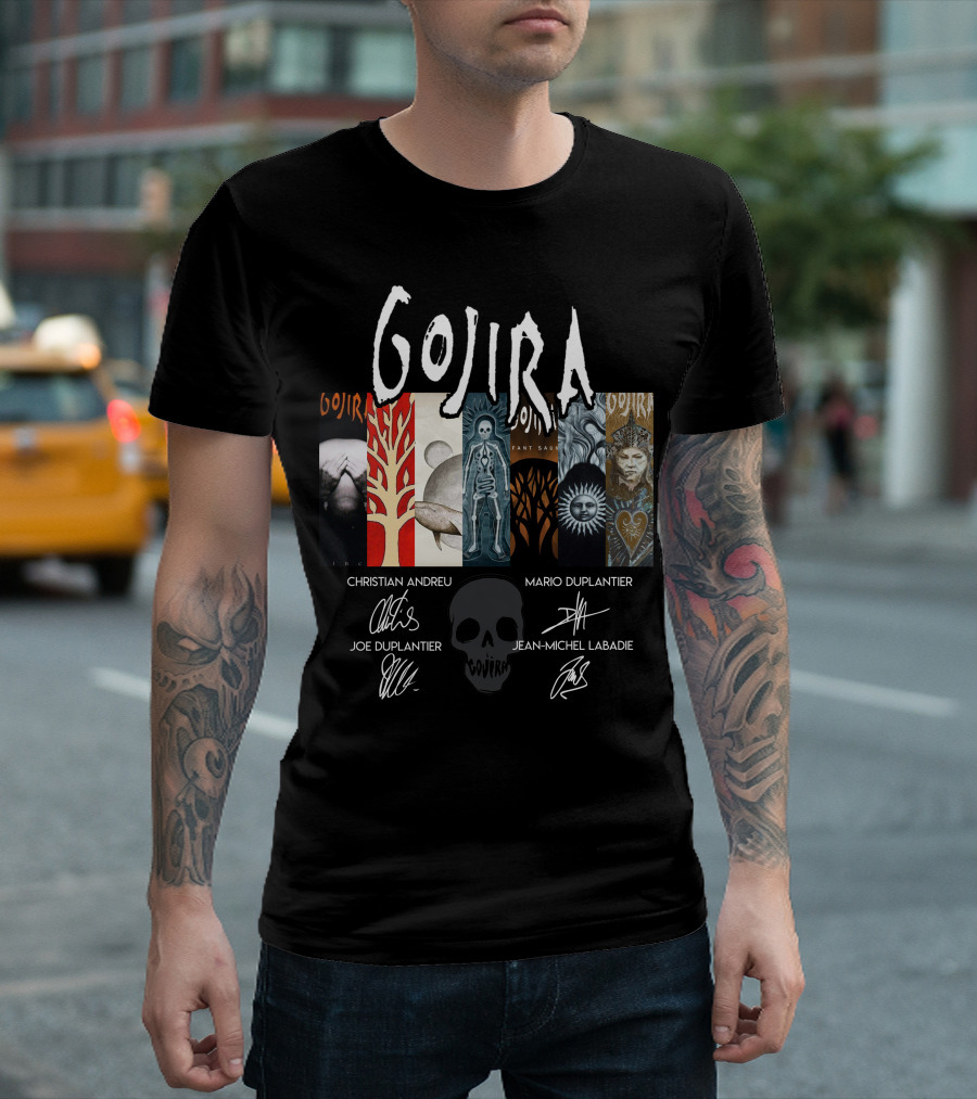 Gojira Christian Andreu Mario Duplantier Joe Duplantier Jean-Michel Labadie T-Shirt
