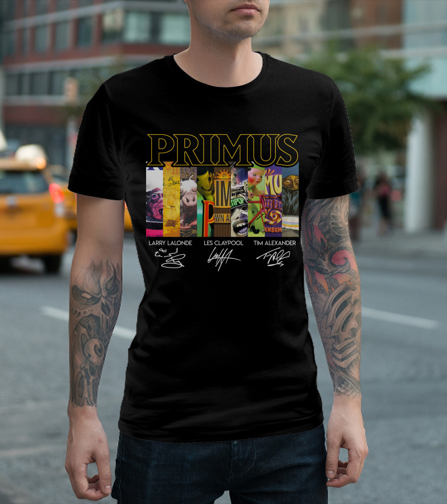 Primus Larry Lalonde Les Claypool Tim Alexander T-Shirt